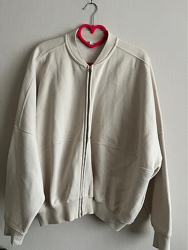 Zara zara fermuarlı krem sweatshirt