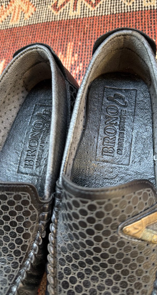 Kızgın Siyah Yılan Desenli Tokalı Erkek Loafer - Görsel 5