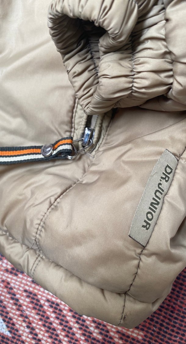 Kapüşonlu Fermuarlı Kahverengi Erkek Çocuk Mont - Görsel 2