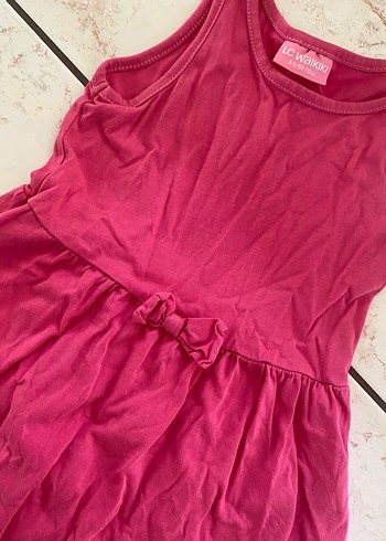 LC Waikiki Pembe Kolsuz Kız Çocuk Elbise