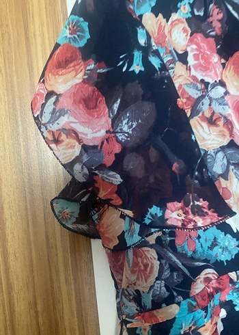 Çiçek Desenli Bohem Hamile Elbisesi - Görsel 5