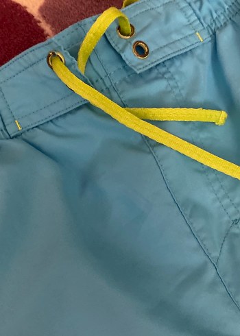 m Beden Mavi Mini Erkek Yüzme Şortu Fermuarlı