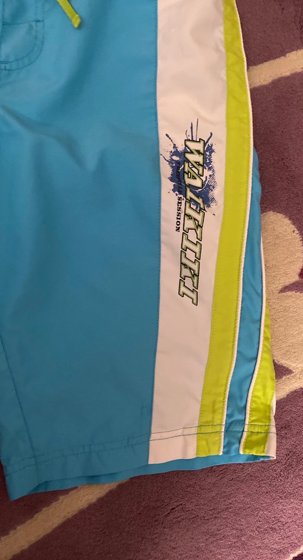 Mavi Mini Erkek Yüzme Şortu Fermuarlı - Görsel 2