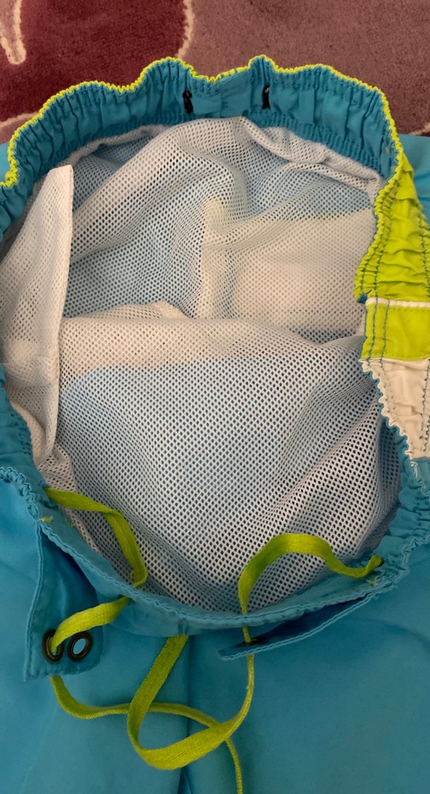 Mavi Mini Erkek Yüzme Şortu Fermuarlı - Görsel 4