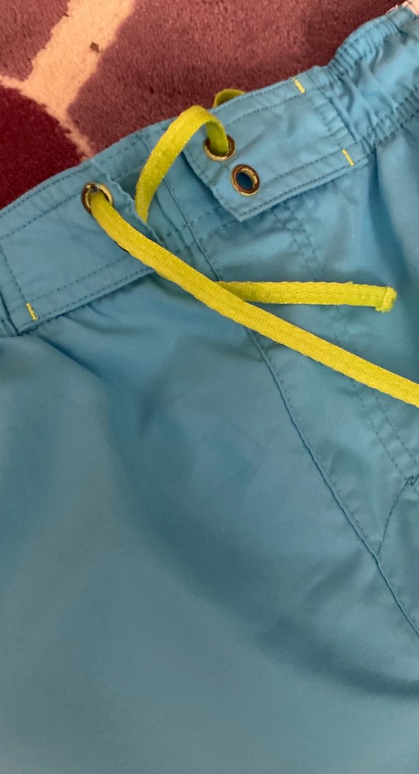 Mavi Mini Erkek Yüzme Şortu Fermuarlı - Görsel 3