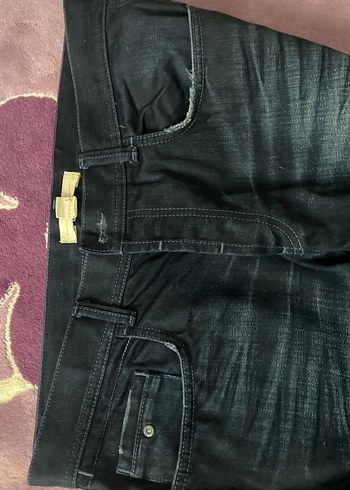 34 Beden lacivert Renk Erkek Lacivert Regular Fit Düğmeli Kot Pantolon