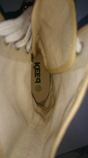 37 Beden altın Renk Keeq marka ışıltılı sneaker 