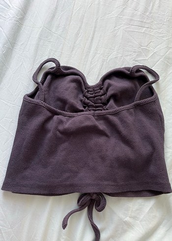 Lacivert İp Askılı Crop Top - Görsel 2