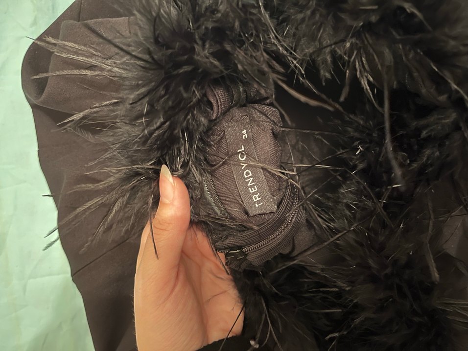 Siyah Uzun Straplez Kadın Elbise - Görsel 4