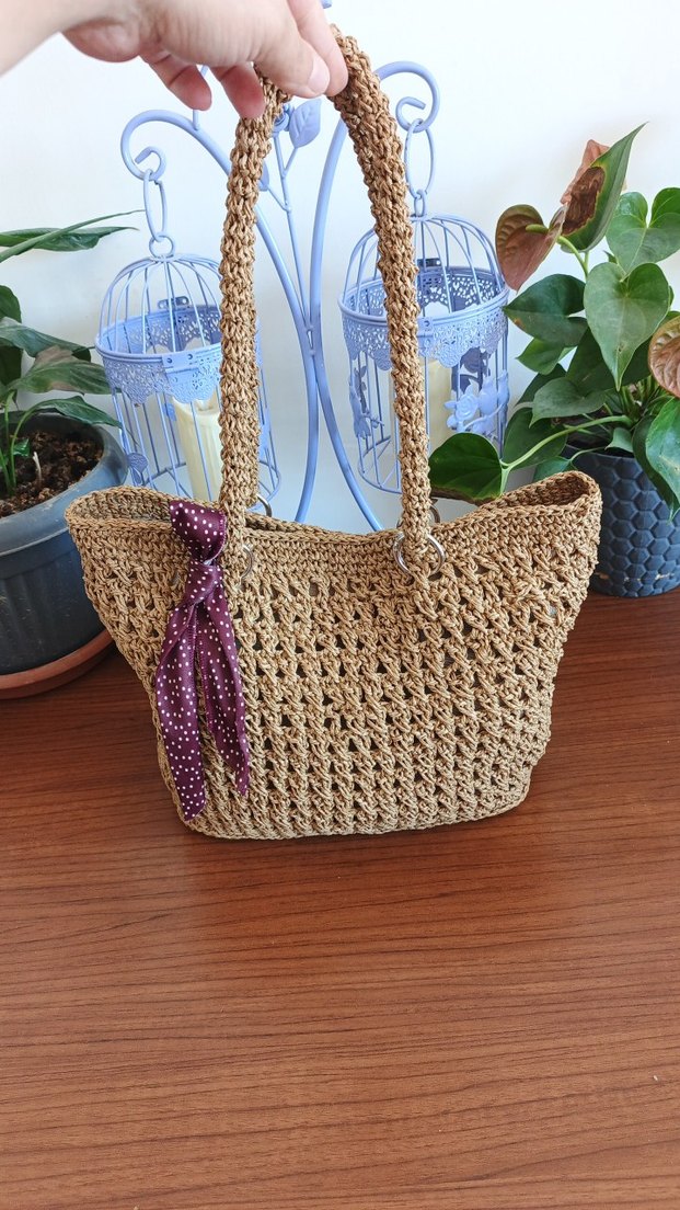 Bohem Örgü Kadın Çanta - Görsel 4