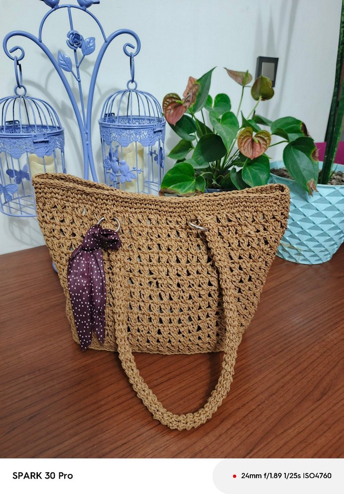 Bohem Örgü Kadın Çanta - Görsel 2