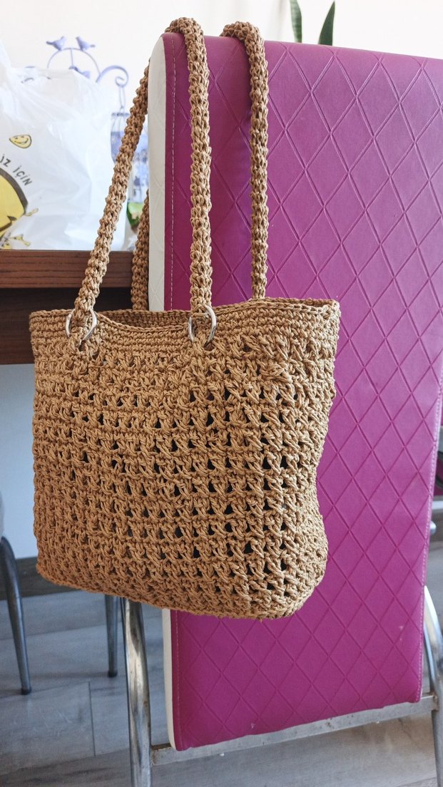 Bohem Örgü Kadın Çanta - Görsel 3