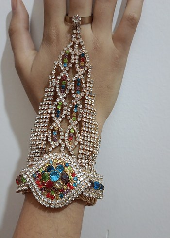 Renkli Boncuklu Kadın El Zinciri - Görsel 2