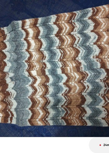 Bohem V Yaka Örgü Yelek - Görsel 5