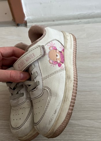 Kız Çocuk Beyaz Cırt Cırtlı Spor Ayakkabı - Görsel 2