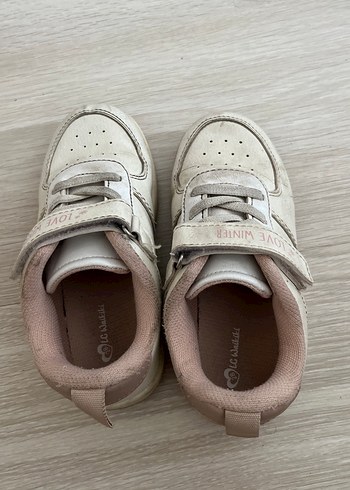 Kız Çocuk Beyaz Cırt Cırtlı Spor Ayakkabı - Görsel 3