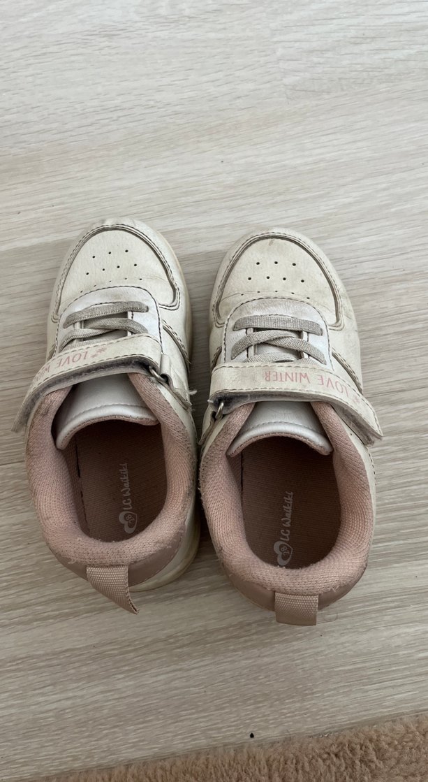 Kız Çocuk Beyaz Cırt Cırtlı Spor Ayakkabı - Görsel 3