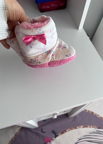 Kız Çocuk Pembe Bağcıksız Sıcak Ev Terliği panduf - Görsel 3