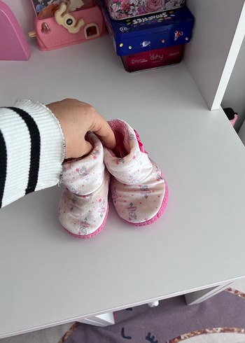 Kız Çocuk Pembe Bağcıksız Sıcak Ev Terliği panduf - Görsel 2