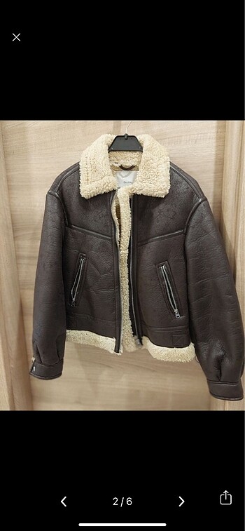 Bershka kahverengi biker mont