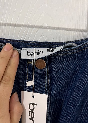 Kadın Lacivert Uzun Denim Tulum benin marka - Görsel 2