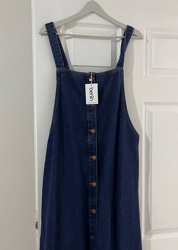 Kadın Lacivert Uzun Denim Tulum benin marka - Görsel 3