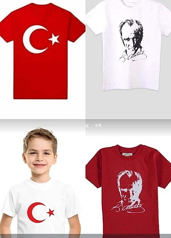 Atatürk ve ayyıldız baskılı t-shirt 
