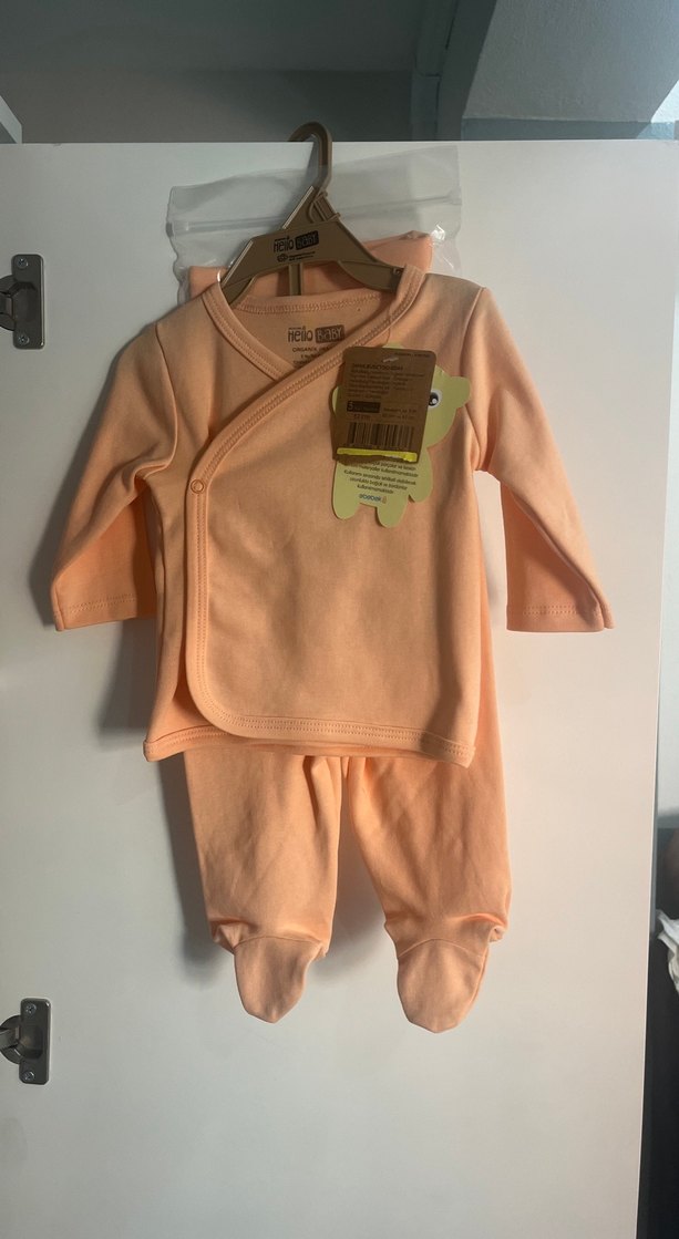 Bej Bebek Kız Uzun Kollu Takım - Görsel 2