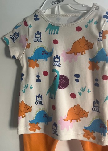 Renkli Baskılı Kısa Kollu Bebek Takımı - Görsel 2