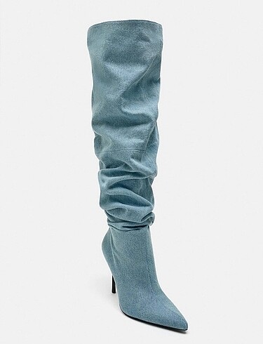 38 Beden mavi Renk Zara Etiketli Denim Kot Çizme