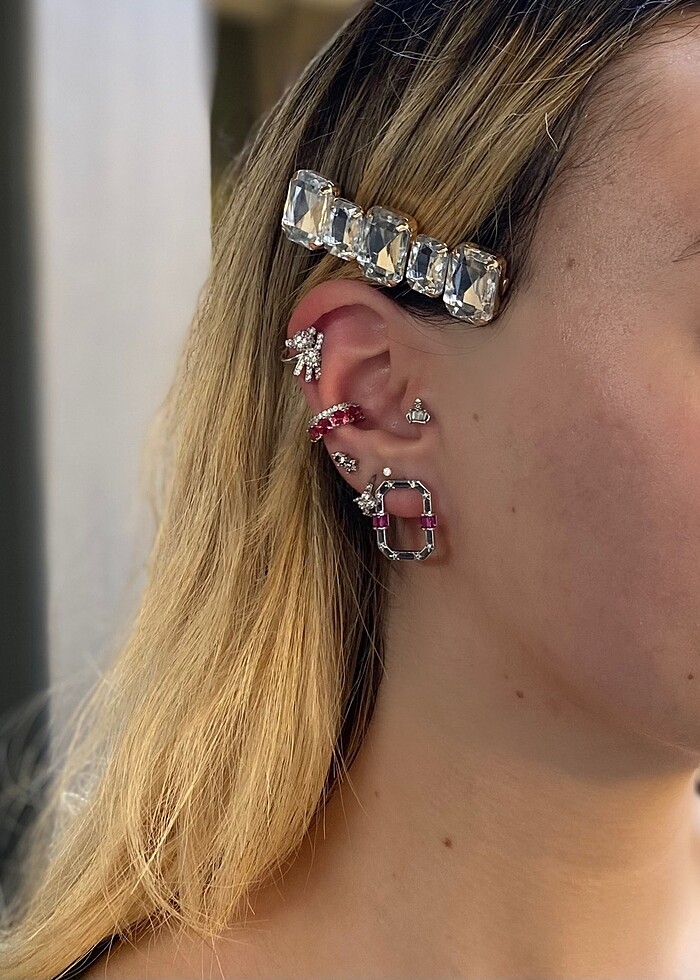 Ayıcıklı Earcuff Küpe - Görsel 2