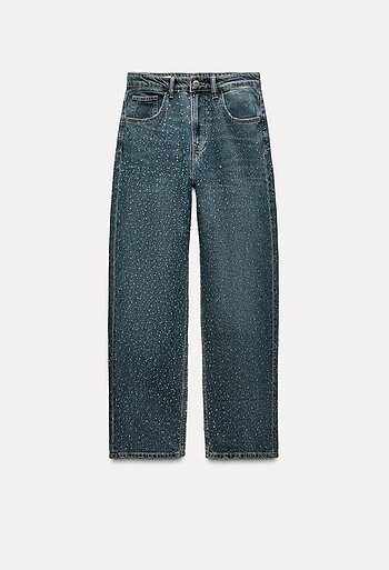 Zara Taşlı Jean Etiketli