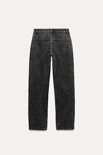34 Beden Zara Taşlı Jean Siyah