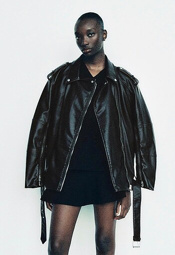 Zara Oversize Suni Deri Ceket