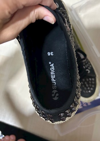 Superga Süperga , Siyah Perçinli Kadın Spor Ayakkabı