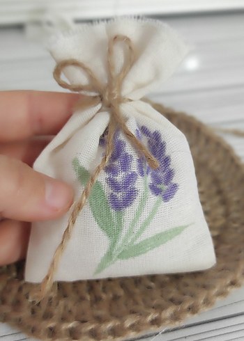 Lavanta Desenli Bohem Küçük Kese Çanta - Görsel 3