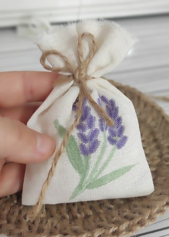 Lavanta Desenli Bohem Küçük Kese Çanta - Görsel 4