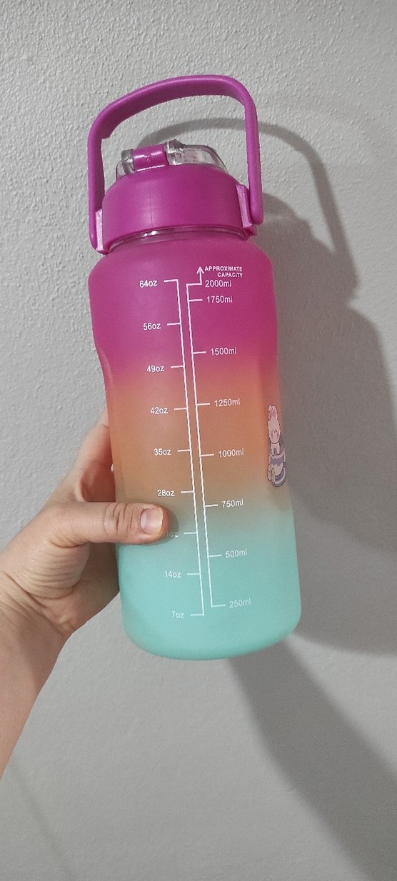 Motivasyon Matarası Pastel Renkli Bebek Suluk - Görsel 2