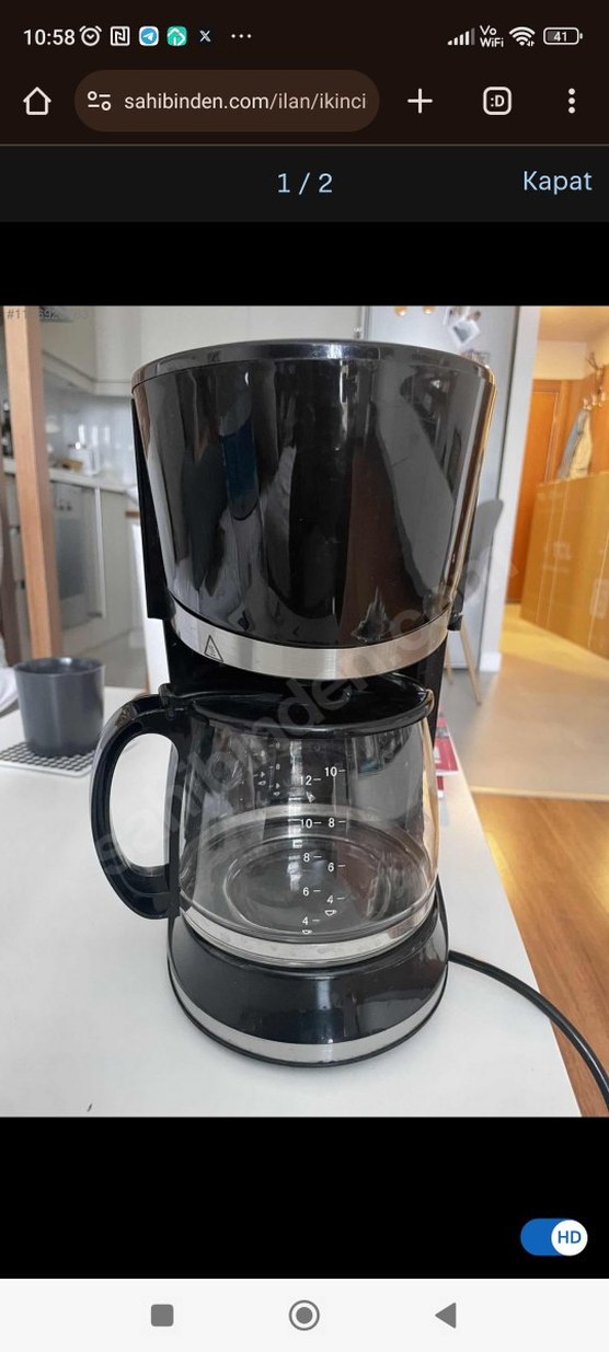 Siyah Filtre Kahve Makinesi - Görsel 2