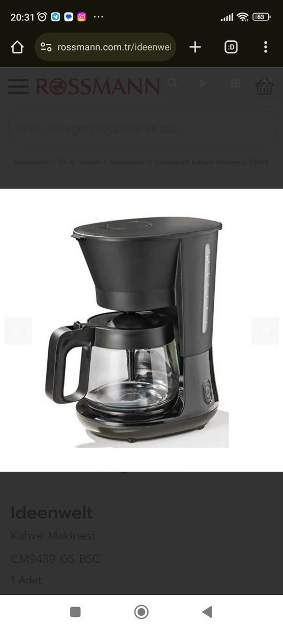 Siyah Filtre Kahve Makinesi - Görsel 3