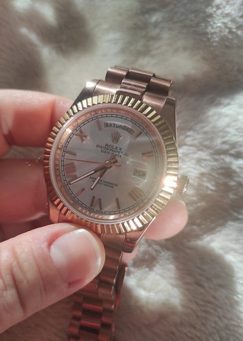 Rolex Unisex Rose Gold Klasik Saat