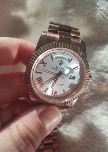 Rolex Unisex Rose Gold Klasik Saat - Görsel 2