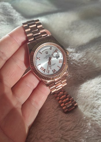 Rolex Unisex Rose Gold Klasik Saat - Görsel 8