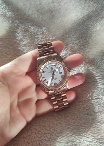 Rolex Unisex Rose Gold Klasik Saat - Görsel 15