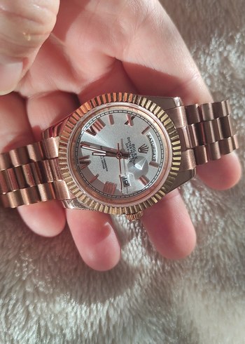 Rolex Unisex Rose Gold Klasik Saat - Görsel 16