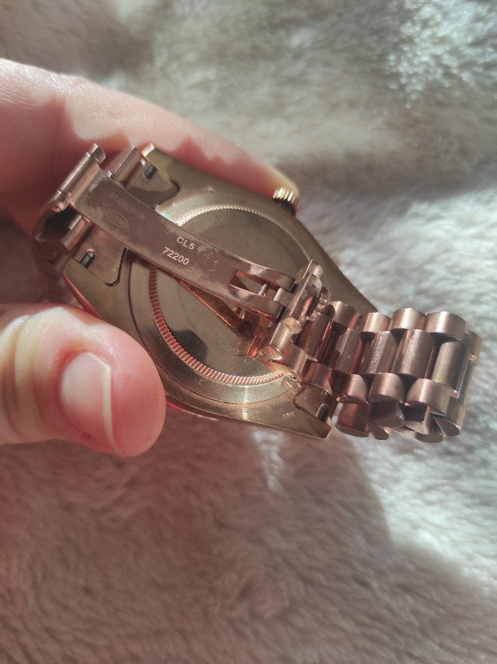 Rolex Unisex Rose Gold Klasik Saat - Görsel 4