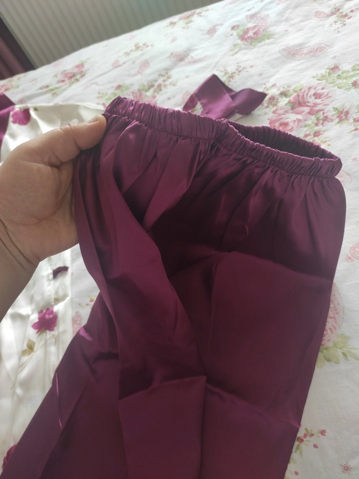 Diger Vintage Bordo Uzun Kadın Pijama Takımı - Görsel 3