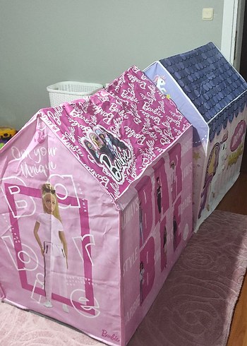 Mor Pastel Unicorn ve Barbie Oyun Çadırı