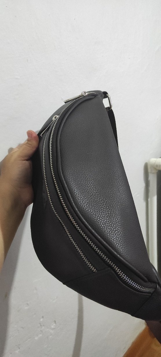 FABRİKA MARKA ACI KAHVERENGİ Fermuarlı Çapraz Çanta - Görsel 3