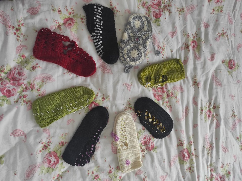 Nakışlı Renkli Çeyizlik Kadın Patikleri - Görsel 2